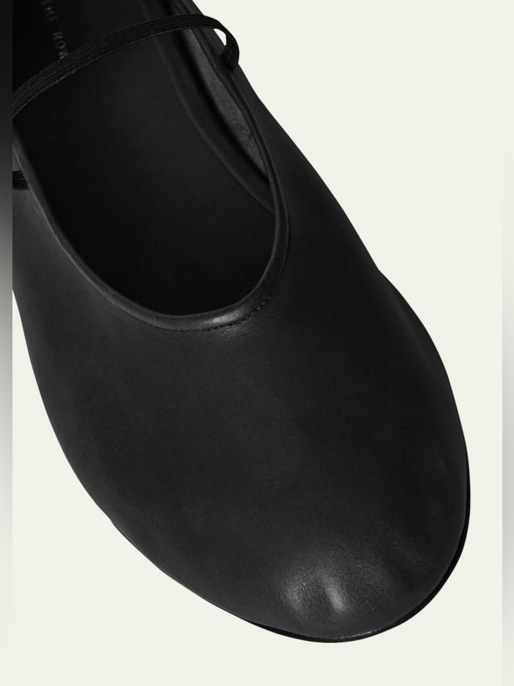 The Row Black Leather Ballet Flats - Picture 2 of 4